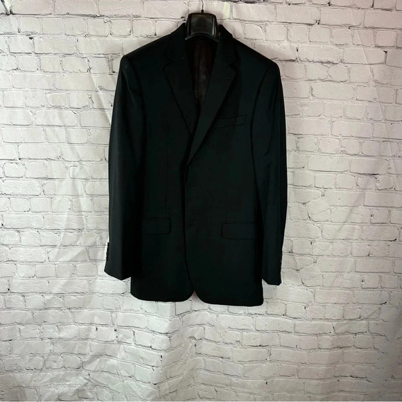ralph lauren black wool sports coat suit jacket sz 41L preppy formal - Picture 1 of 7